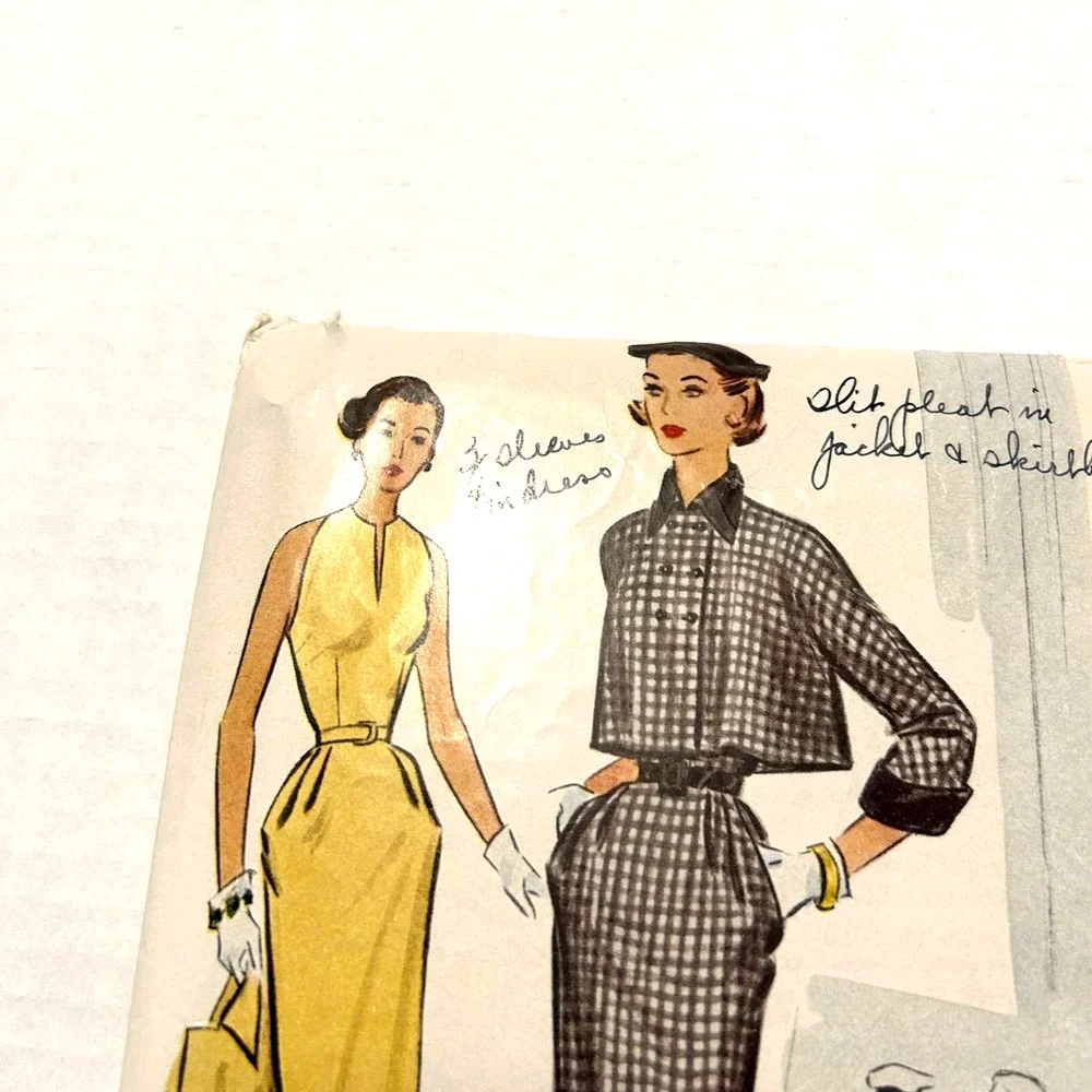 McCalls Vintage 1950's‎ Pattern #8577 Misses Dress and Jacket Size 14 HTF